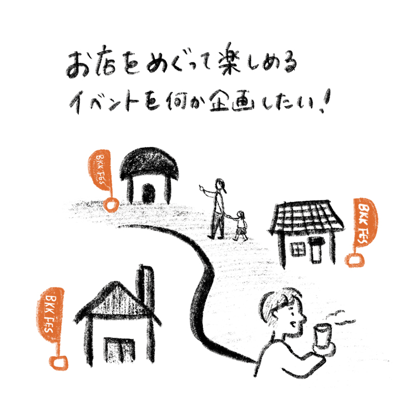 お店をめぐって楽しめるイベントを何か企画したい！